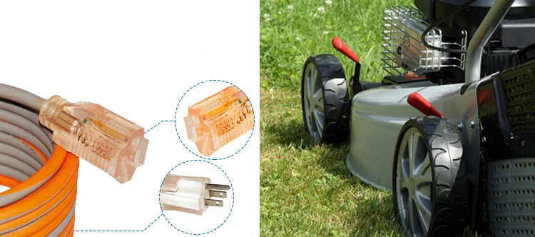 OUTDOOR  USE  WEATHER RESISTANCE STURDY AND FLEXIBLE, DURABLE EXTENSION CORD
