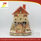 Plywood Laser Cut Light Up Christmas House with Alarm Clock