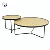Living room furniture Round Solid Wood/Oak Veneer MDF Small Coffee Table Round set