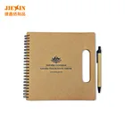 Cute custom print hardcover a5 linen recycled kraft paper school spiral composition notebook