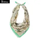 Hot selling wholesale 90x90cm 100% silk turkey scarf with high quality