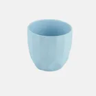 Blue Pot Plant Pot Design Light Blue Matt Surface Geometric Embossed Decoration Porcelain Plant Pot