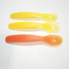 Eco-friendly food grade small plastic spoon and fork for eating cake snack salad