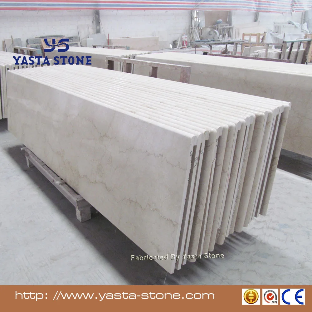 Factory Offered Prefabricated Laminated Full Bullnose Botticino