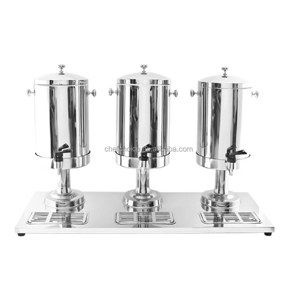 8・１２lトリプルヘッドsiliver脚デザインホットミルクディスペンサーバッファやresturantホットミルクティーディスペンサータオルディスペンサー仕入れ・メーカー・工場