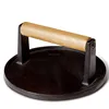 tortilla press wooden handle round cast iron bacon press for bbq or making steak casserole