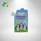Newly design customized reusable food pouch with spout for baby BPA free