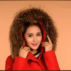 High quality colorful raccoon fur collar for coat