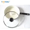 carbon steel non-stick dry cooker pan with glass lid