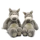 10 inch OEM Design Fluffy Large Plush Wolf Toys for Baby