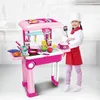 2019 Amazon New Product Plastic Role Play Toy Portable Multifunctional Simulation Kids Kitchen Set Cooking Toy Pretend Play Toy