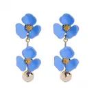 2019 new drops 925 sterling cheap indian silver jewelry earrings Painted CCB Flower Drop Earring