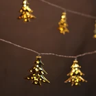 warm led golden christmas tree string light