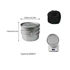 Outdoor 100% titanium portable cookware lightweight camping cooking pots