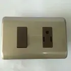 Chile electric wall switch socket 125v SILVER