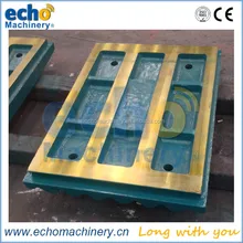 manganese steel casting Metso jaw crusher fixed jaw plate for primary crushing