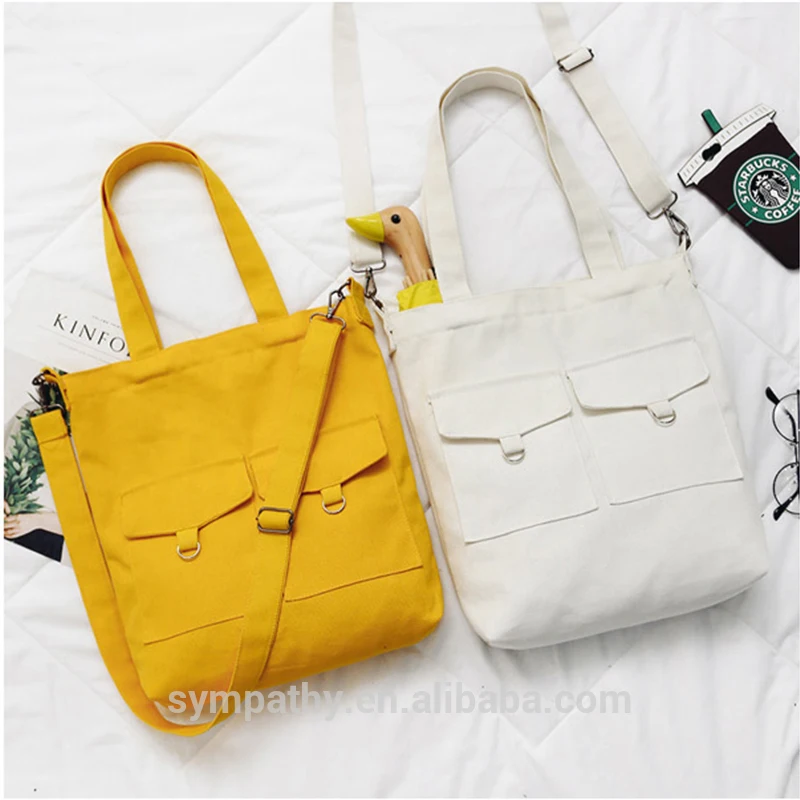 Wholesale factory hot sale reusable new design cotton canvas shopping bag