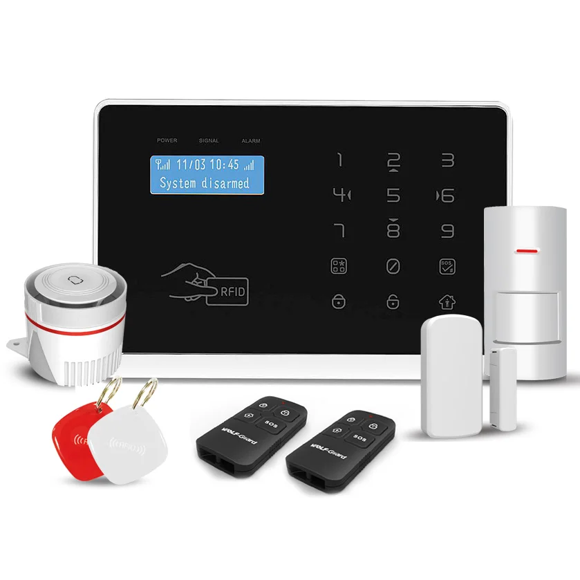 3G wifi alarm system black