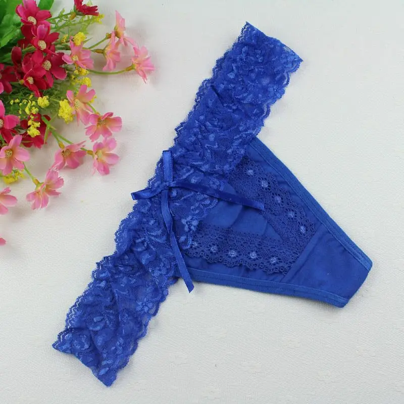 Stock flowers floral print lace Underwear Women transparent thongs Sey Women's Thong and G-String T Back Lingerie G String Panty
