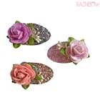 fashion hair accessories glitter flower hair clip