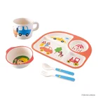Customized Pattern Joyhome eco-friendly bamboo fibre squid style Dinnerware Set