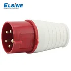3P+N+E 16A 32A Red Color PP Or Nylon Material Industrial plug and socket