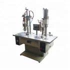 Semi automatic aerosol bag on valve gas filling and sealing machine
