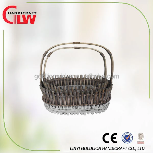 garden basket wicker garden tools basket,flower plastic basket