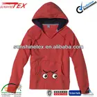 Very cute pullover ladies' CVC fleece hoodies (13B053)