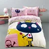 100% reactive printing twill cotton 3 piece comfortable bedding set for kds single size 40s 200TC