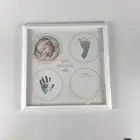 Baby foot print artificial white photo frame photo picture frame for home decoration