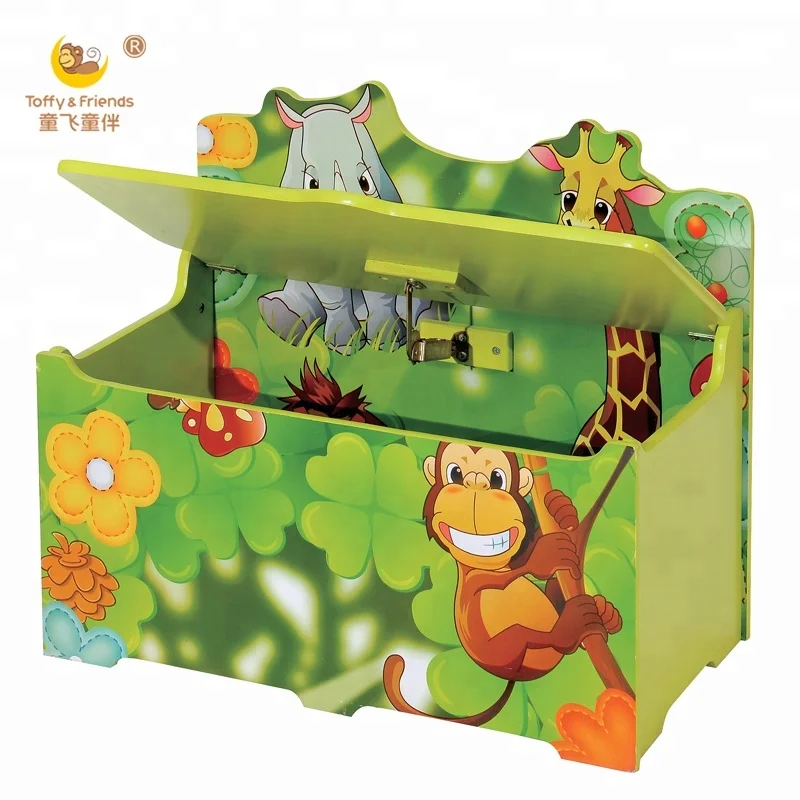 wooden dinosaur toy box