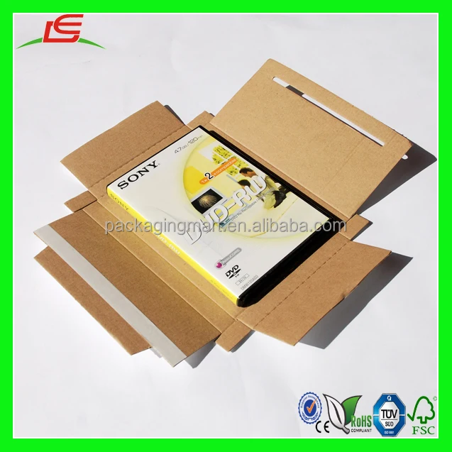 Nz106 Special Design Corrugated Cardboard Envelope Cd And Dvd Mailing