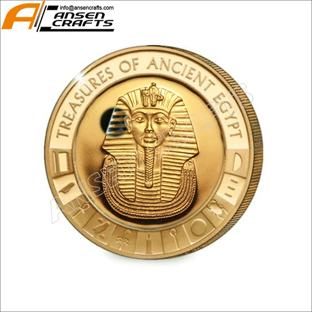 مصر القديمة فرعون توت عنخ آمون عملة ذهبية