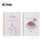 Cheap flamingo unicorn pattern macaron glitter hardcover school spiral coil notebook