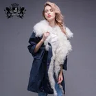 Outdoor Winter Coat Lamb Fur Parka Jacket Womens With Fashion Style
