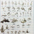 Pendant Wholesale Custom High Quality Vintage Silver Details Shark Shape Animals Design Charm Pendant Jewelry
