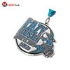 Excellent quality lobster festival memorial metal glitter logo sublimation medal for sale
