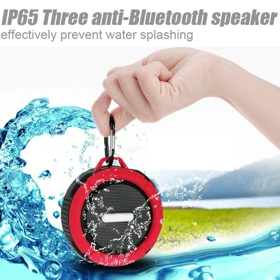 C6 Waterproof Outdoor BT3.0 Speaker TF Wireless Music Loudspeaker Portable Speakers Shower Bicycle Speaker For Bike/Bathroom - ANKUX.COM