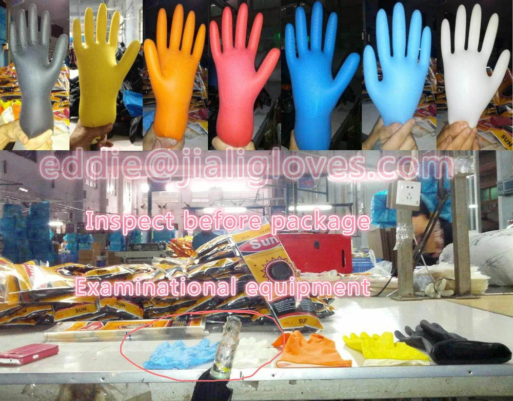 CE jiali cotton knitted production work gloves with rubber grip dots EL 60G 70g 80g 90g 100g 110g 220g 300g 400g 500g