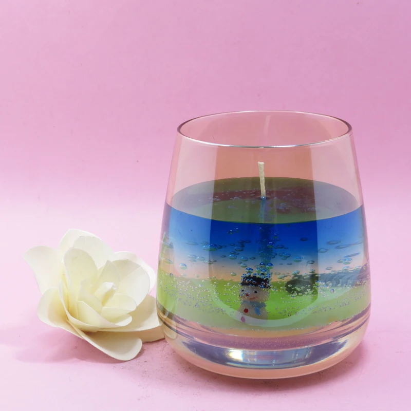 Decoration Gel Candle In Glass Jar Buy Picture Decorated Candles