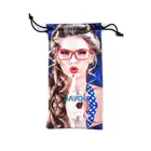 custom microfiber cloth bag sunglasses drawstring packaging pouch with case