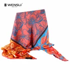 High Quality Custom Design Screen Printing pure Silk Scarf 140 140cm