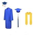 Full Set Manufacturers matte graduation gown disposable and cap