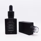 matte black rectangle glass bottle for beard oil essential oil