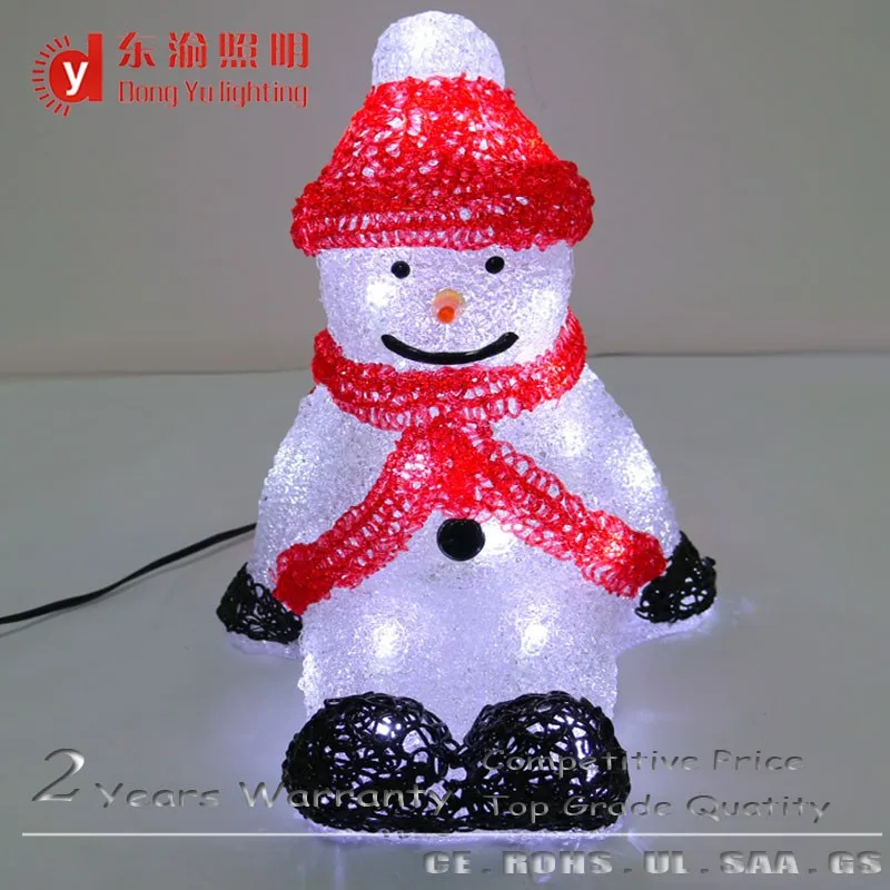 Large Acrylic Christmas Outdoor Decoration Lighting Snowman Ornaments