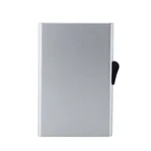 Mens minimalist customize Fashion aluminum business card holder card money wallet