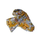 BLUE PHOENIX 45%linen 55%cotton shawl scarf print fashion lady hijab factory wholesale