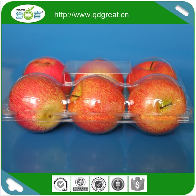 plastic apple fruit packaging cartons box for wholesale