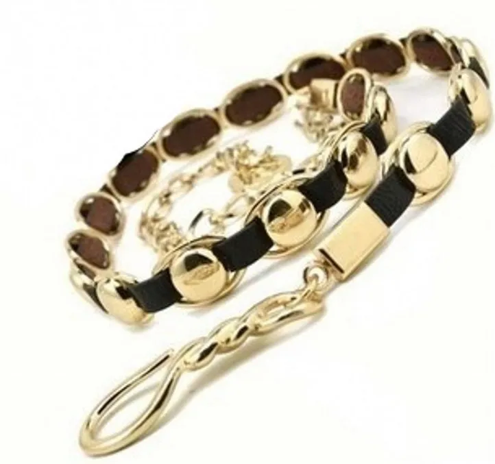 New Fashion 2014 Luxury Style Gold Metal Chain Belt For Women Designer Ladies Thin Strap Accessories
